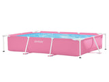 Intex Rectangular Metal Frame Pool 220 x 150cm - Pink 28266AU