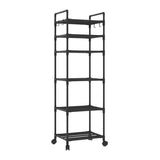 Rolling Storage Cart with Multi-Tier Shelving Unit, Portable Waterproof Plastic Organizer for V1370-AZ4-13688
