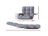 Artiss Floor Chair Lounge Sofa Swivel Grey FLOOR-0163-GY