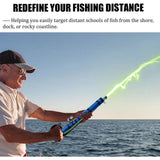 Fishing Catapult Rod, 15In Professional Sling Shot Fishing Reel Pole, Saltwater and Freshwater Great V1366-AZ2-W-10675