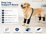 M Size Adjustable Dog Knee Brace set - Include front and hind legs Soft Neoprene Leg Support Sleeve V888-ELOSUNG56001