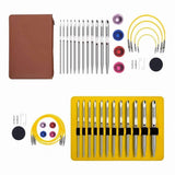 Tunisian Crochet Hook Set with Cable Aluminium Interchangeable 26 Pcs pwm25 V1370-AZ4-07682