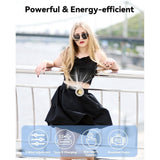 2PCS Portable Silent Mini Bladeless Electric Fan, Rechargeable Wearable Fan Hands-Free Clip On for V1366-AZ2-W-11593