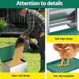 Giantz Automatic Chicken Feeder Port Coop Chick Poultry Treadle Self Opening FIK-FEEDER-STEEL-30L-GR