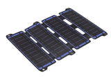Solar Panel Folding Monocrystalline Silicon 2 USB Output Flexible ETFE Solar Panel 14W 5V Blue V1294-YM0626-3114220114212