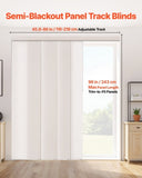 VEVOR Panel Track Blinds Extendable Track 116 to 218 cm W Trimmable Light Brown V952-MBGDBYCW4588MEN8PV0