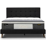 Volga Queen Bed Platform Frame Fabric Upholstered Mattress Base - Charcoal V315-VO-FBD-05