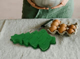 Green Silicone Christmas Tree Muffin Mold Non-Stick Reusable V1192-AZ-W-25156
