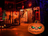 3.9FT Halloween Inflatable Pumpkin LEDs Blow Up Green-eyed Pumpkin Inflatables Outdoor Decorations V1294-YM0901-L6891US