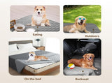 Grey 2-Sided Waterproof Pet Sofa Cover - Dog Bed Protector Blanket for Furniture, Couches & Car V888-ELOSUNG32695