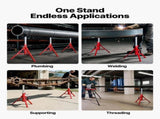 V Head Pipe Stand 0.32 - 30.48 cm Capacity, Adjustable Height 610mm-1067mm, Pipe Jack Stands 1134kg V952-GJ1107BGJ-VX00001V0