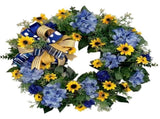 Ukraine Flag Sunflower Front Door Wreath Spring Decor Blue and Yellow Ukrainian Wreath for Home V1294-YM0523-10339844