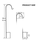 Set of 8 Anti-Wind Shepherd Hooks for Garden and Wedding Decorations V767-XJJ438-BK-G1