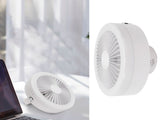 Remote Control Smart Electric Fan with 3 Gears Speed Mini Fan for Home OutdoorWhite V1294-YM0721-3113210031111