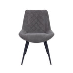 Helenium Dining Chair Set of 2 Fabric Seat with Metal Frame - Graphite V315-VOD-GATS-02-2PC-KIT