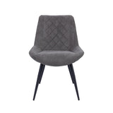 Helenium Dining Chair Set of 2 Fabric Seat with Metal Frame - Graphite V315-VOD-GATS-02-2PC-KIT