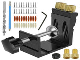 47Pcs Pocket Hole Jig Kit Metal Pocket Screw Jig Drill Guide Sturdy 15 Angled Holes Drilling V1369-AZ3-W-12532