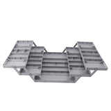 Foldable Expandable Desk Organizer Double Row Multi Level Drawer Organizer Tray for Jewelry Cosmetic V1294-YM0901-3117240180812