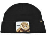3x Goorin King Beanie Hat Hear Me Roar Warm Winter Ski Animal Series - Black V563-107-0121-BLK-3X