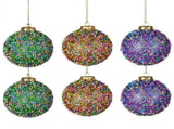 Christabelle 6 Beaded Glass Christmas Baubles Assorted 10cm Xmas Tree Decorations Hanging Ornam 112_SHD2010