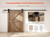 1830 mm Sliding Barn Door Hardware Kit for Single Sliding Barn Door Black V952-HDSMDGDGDM2D9TRAQ001V0