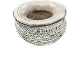 Handcrafted Natural Distressed Wooden Vase 29cm V637-33817VSE