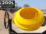 Kartrite Portable 200L Concrete Cement Mixer Sand Gravel Dual Mix Blades & Tipper Lock 850W Hea PCM-700-200