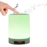 Bluetooth Speaker Night Light Touching Change Color LED Lamp Smart Alarm Clock MP3 Player V1294-YM0901-3119200116811