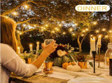 Solar Panel LED Outdoor String Lights 49ft 20 Bulbs Globe String Lights Waterproof Patio Lights for V1294-YM0901-H48983-2