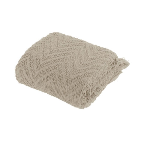 Ezra Taupe Knitted Throw Rug V442-ATX-THROW-EZRA-TAUPE-RE