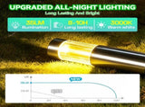Solar Pathway Lights Outdoor, Stainless Steel Solar Garden Lights, Bright 35LM Warm White LED, Auto V1107-118-31566-BLK-4PACK
