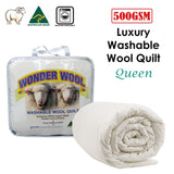 500GSM Washable Wool Quilt Queen V442-STR-QUILT-500WASHABLEWOOL-CREAM-QS