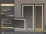 LED Bathroom Mirror Double Light Vanity Makeup Mirror Tall Full-Size Body Mirror 1200*600mm Double V767-XMR-C28-218-AU-V1