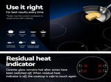 Devanti Electric Induction Cooktop 70cm Ceramic 4 Zones Stove Cook Top Hot Plate 7000W CT-IN-D-YL-IF7004C-70