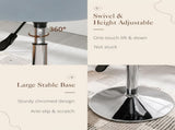 Adjustable Vanity Stool, 360&degSwivel Vanity Chair for Makeup Room, Grayish Blue Stool Chair for V1258-DP02-C-1417