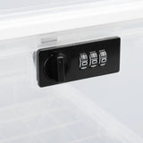 Fridge Lock Box Plastic Multifunctional Convenient Lockable Food Storage Cabinet for Home White and V1294-YM0901-3117240203611