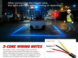 LED Forklift Safety Light, Blue Light for Marking Boundaries, Aluminum housing, Suitable for V1107-148-17800-RED-1PACK