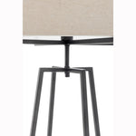 Modern Dimmable Floor Lamp w/ Linen Shade Designer Bedroom Lighting - Matte Black V563-75181