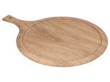 Wooden Pizza Tray Durable Round Serving Board with Handle Bread Food Dinner Plate for Restaurant V1294-YM0714-3118210230011
