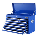 Giantz 10 Drawer Tool Box Cabinet Chest Toolbox Storage Garage Organiser Blue TB-10DR-CHEST-BL