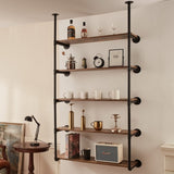 VEVOR Industrial Pipe Shelf 5 Tier 2PCS 11.8in W Wall-Mount Planks NOT Included V952-JSGZWJYGWMBHDL9HWV0
