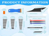 51-in-1 Vinyl Wrap Tool Kit Car Window Tint Film Installation Set with Felt Squeegee Magnets Safety V1366-AZ2-W-14978