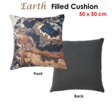 Accessorize Earth Filled Cushion 50 x 50 cm V442-HIN-CUSHION-EARTH-BROWN-SQ