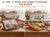 Wooden Cookbook Stand, Easy Assembly and Cleanup, Stable Anti Tip Build, for Housewarming, Birthday V1369-AZ3-W-12323