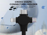 40Pack Retractable 3-in-1 Charging Cable, Fast Charging Travel Cable for iPhone, Samsung & Android, V1107-905-78803-BLK-40PACK