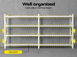3Mx2M Giantz Garage Shelving Warehouse Rack WR-F-30006-200WH-ABC