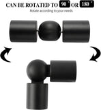 Adjustable 1 Inch Curtain Rod Brackets, Black Iron Wall Mounts, 2 Pack V1258-DP02-C-1225