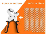Professional Eyelet Punch Pliers - Minimal Effort - Punch Pliers With 100 Eyelets V1188-MS-227-1105