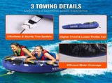 Towable Tube for Boating, 1-2 Riders Inflatable Boat Tubes and Towables, 340 lbs, 51.8" Round Water V952-CQTLPDYX2R00WRC12V0