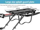 Rear Bike Rack,Bike Cargo Rack w/Fender & Large Size Reflective,Quick Release Mountain Road Bicycle V1258-DP02-C-1421